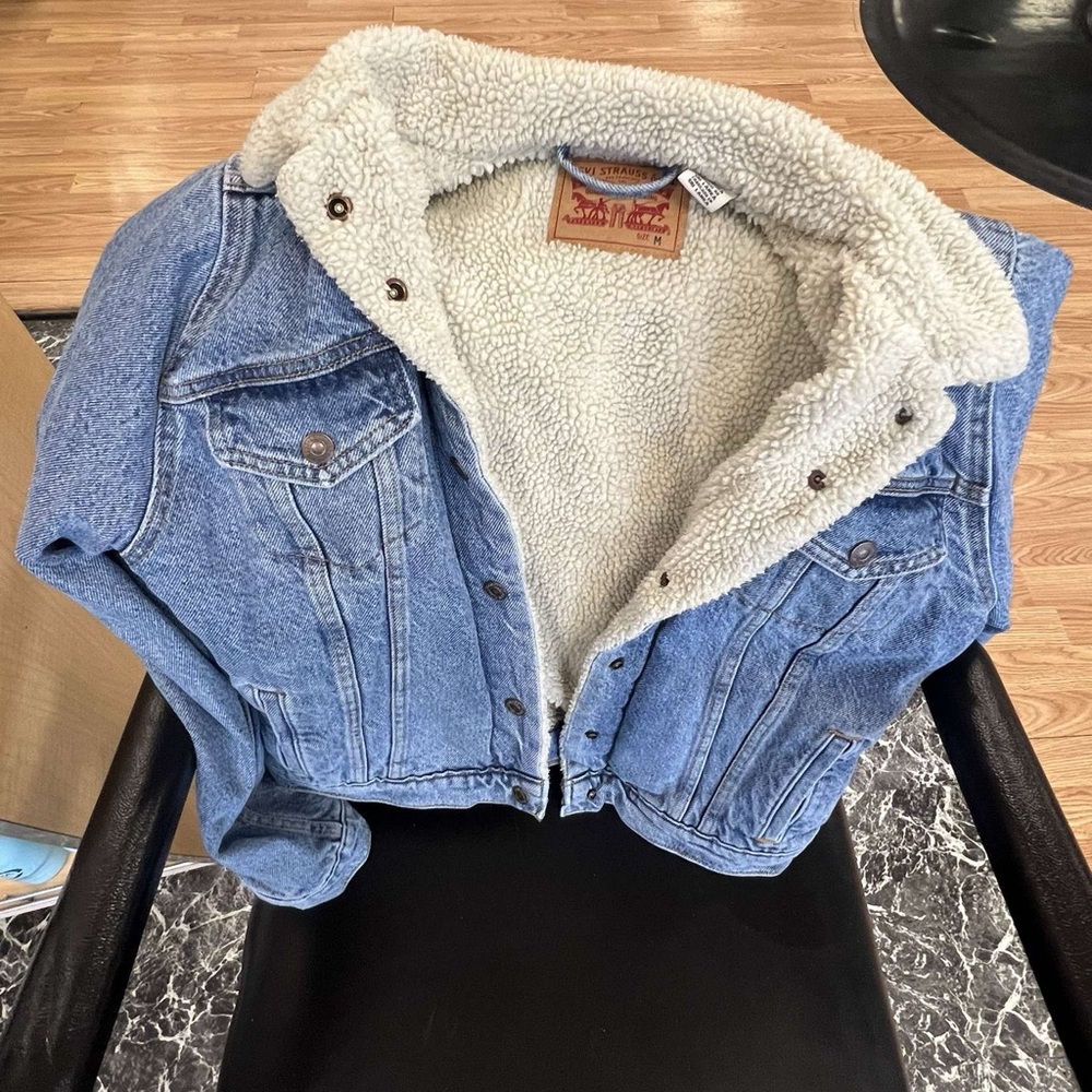 Blue Denim Jacket with Sherpa Lining